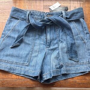 Banana Republic Blue Jean Shorts with Tie Belt